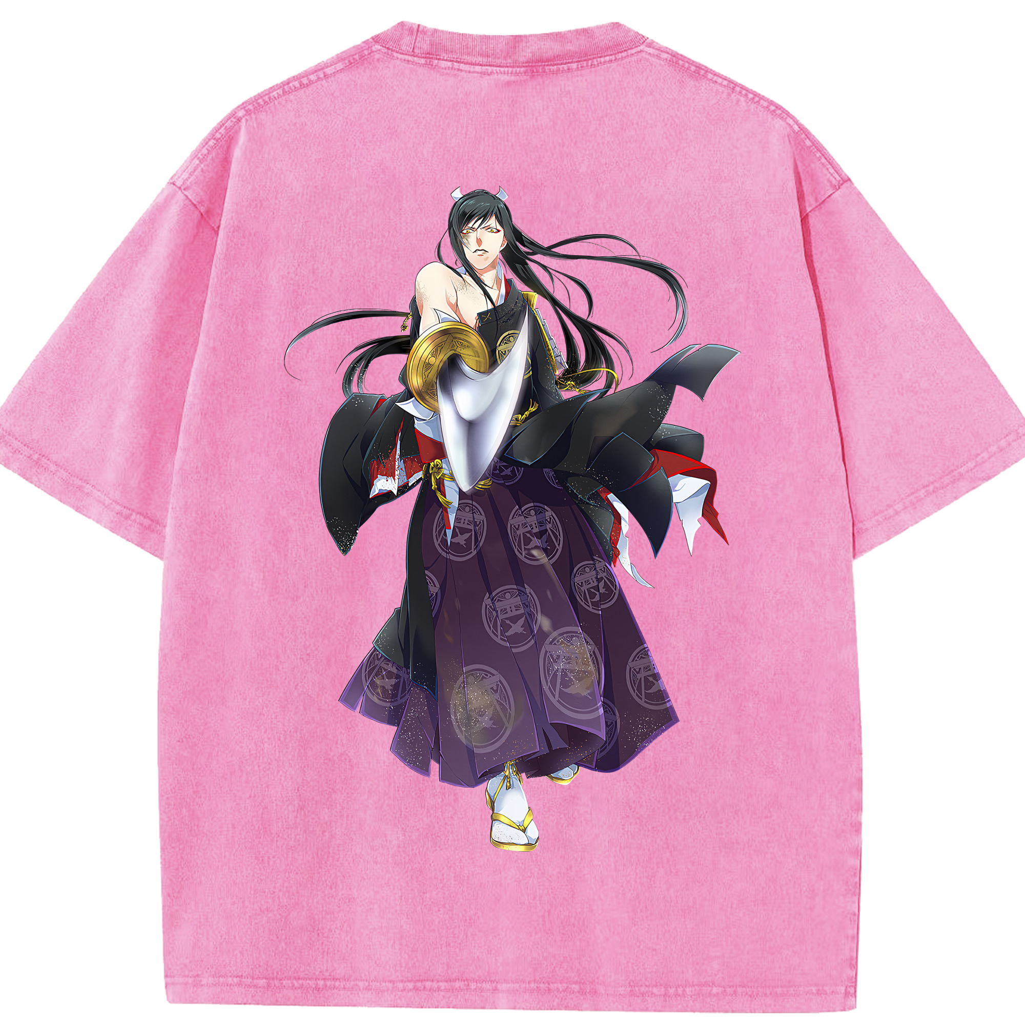 （画像用） 刀剣乱舞 Touken Ranbu 綿100% ヴィンテージ風 半袖Tシャツ（背面プリント）